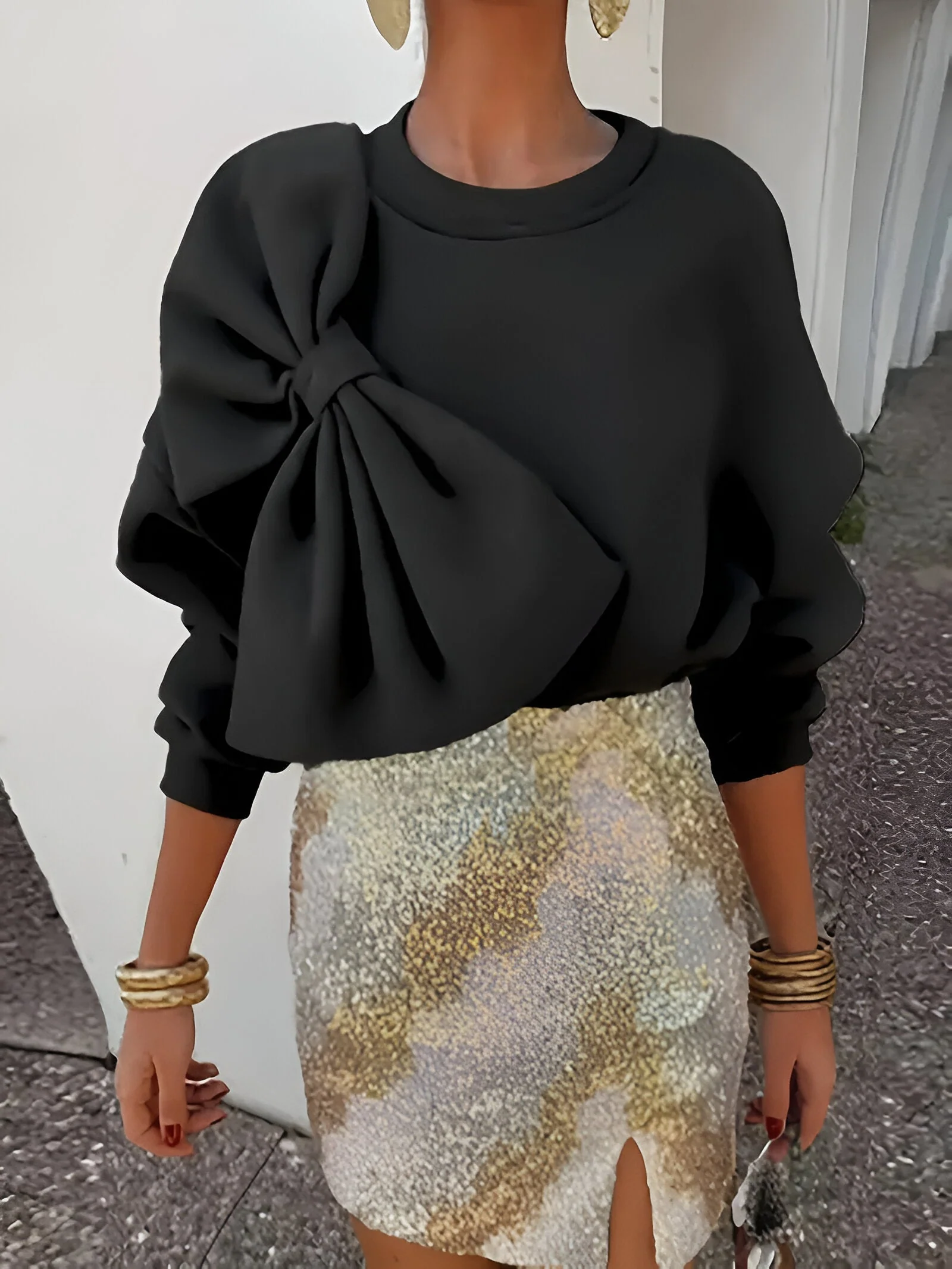 Blue - Sweatshirt met Strik - Image 10