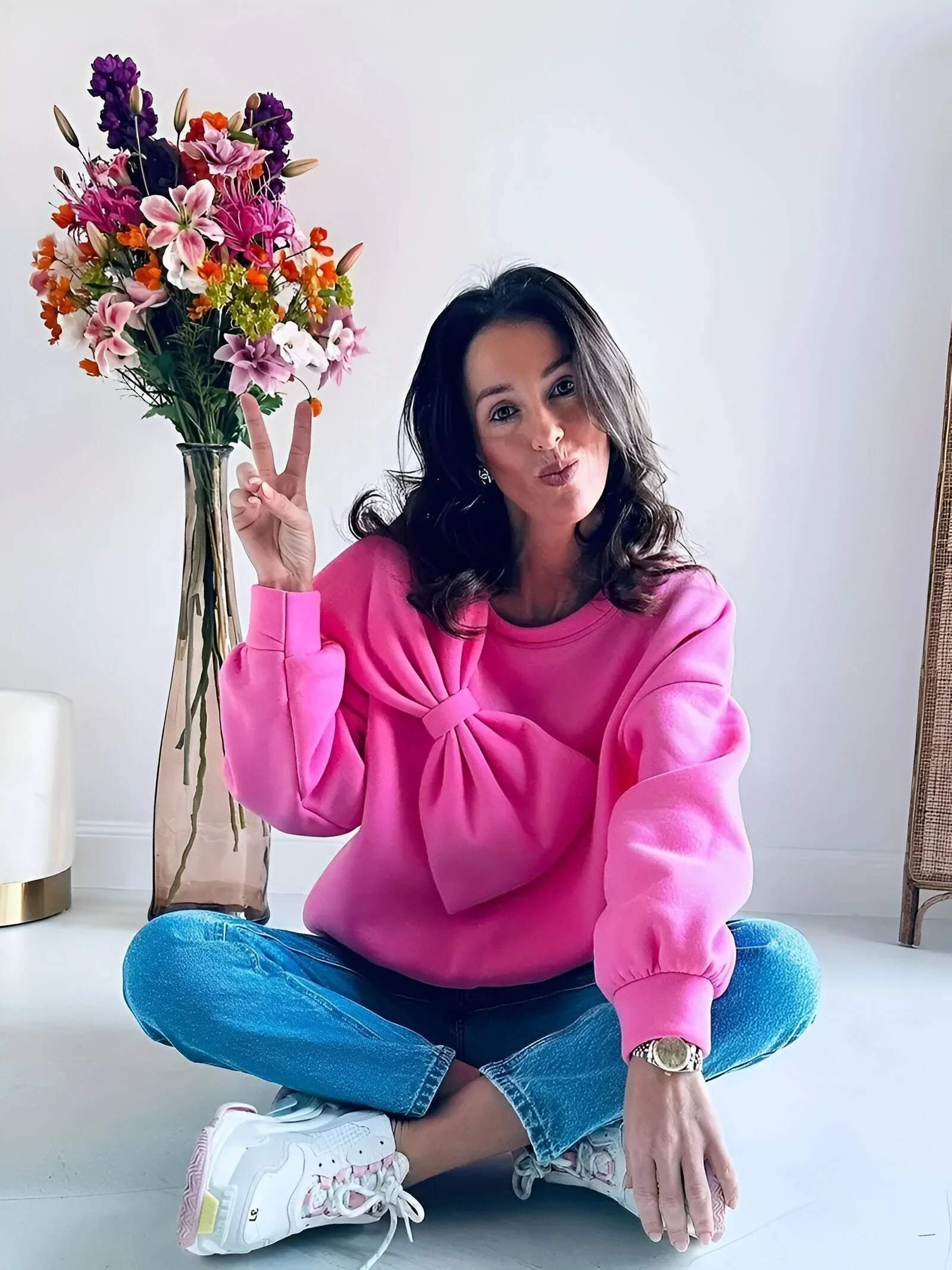 Blue - Sweatshirt met Strik - Image 11