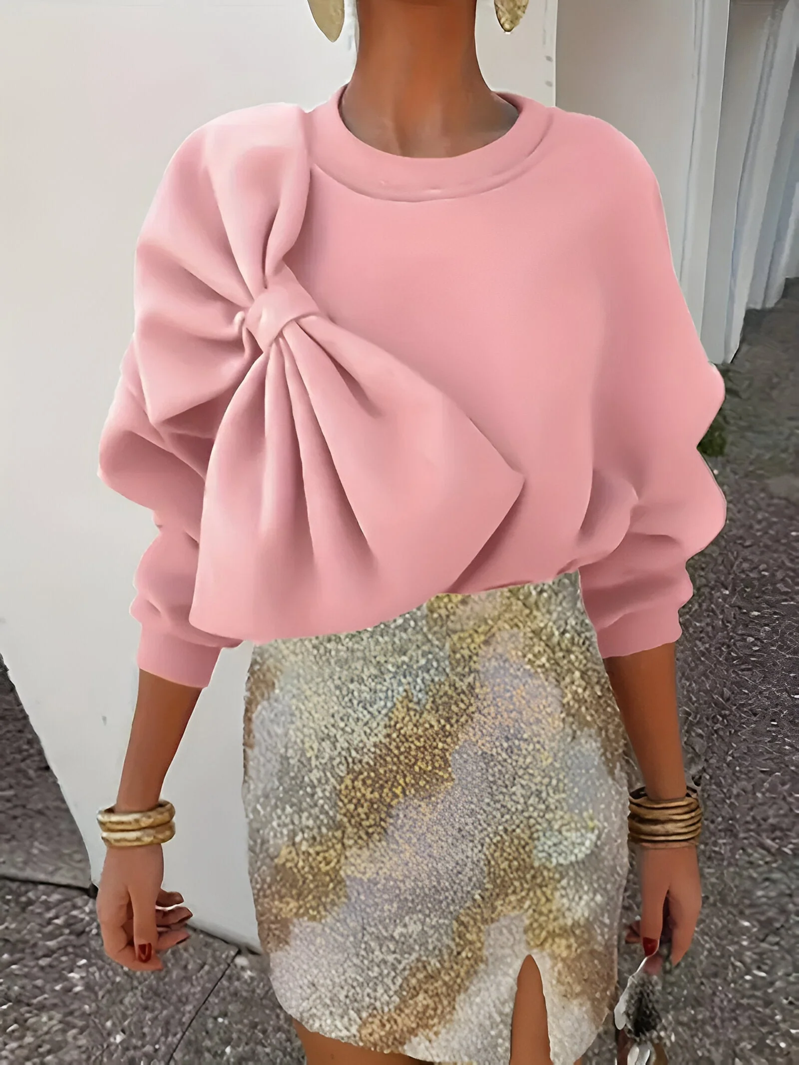 Blue - Sweatshirt met Strik - Image 13