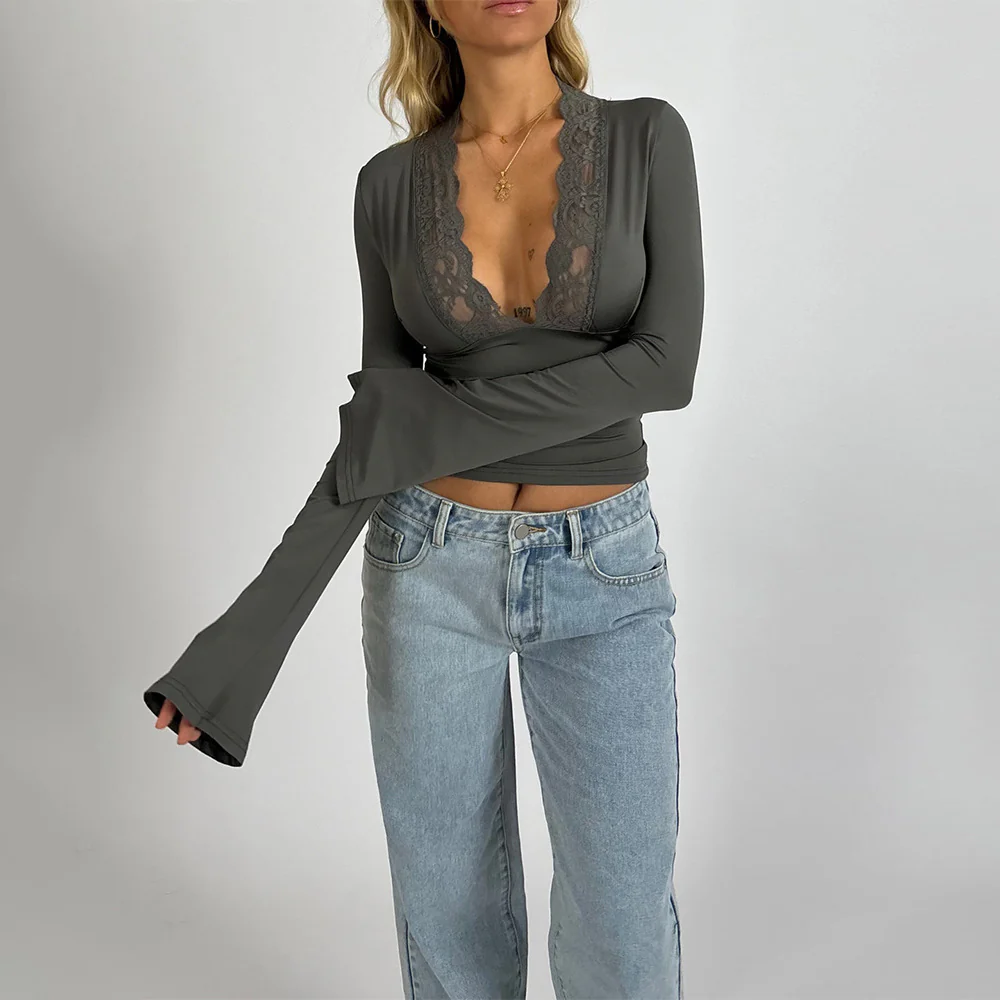 Celina - Trendy Lace Top - Image 8