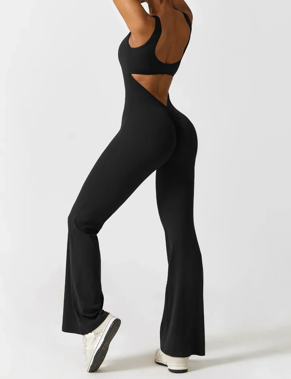 Elena Flared Jumpsuit met V-Rug en Shaping Fit voor Dames - Image 3