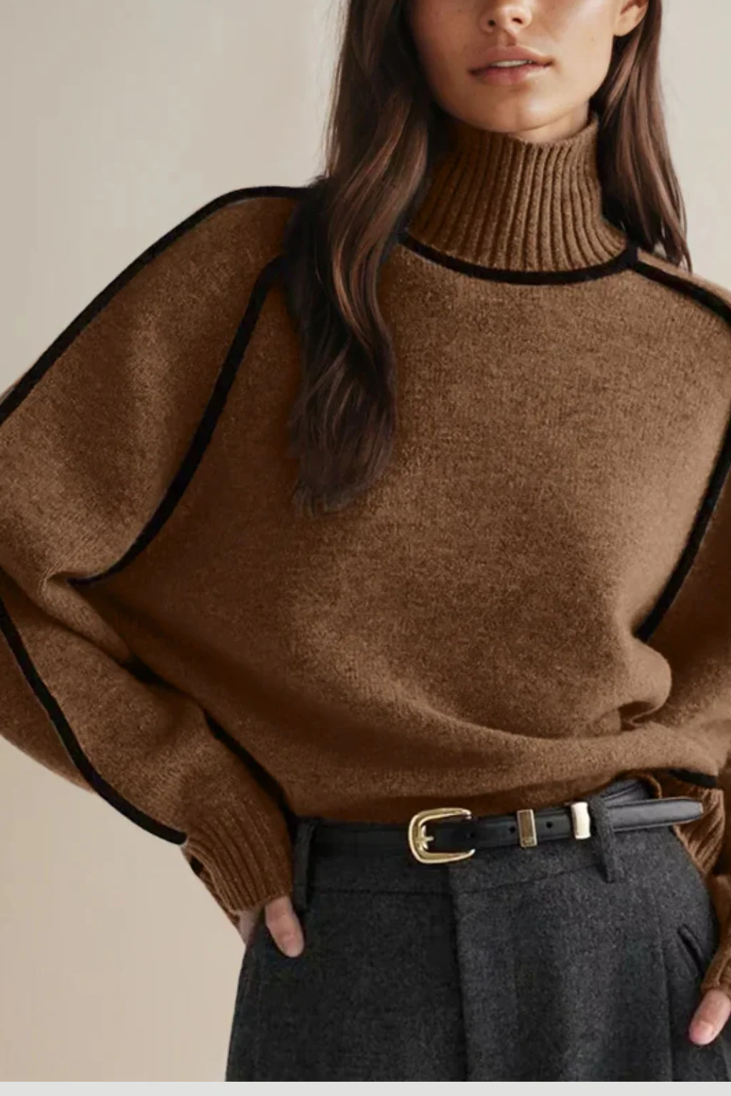 Isabelle - Half Turtleneck Gebreide Trui voor Dames - Image 4
