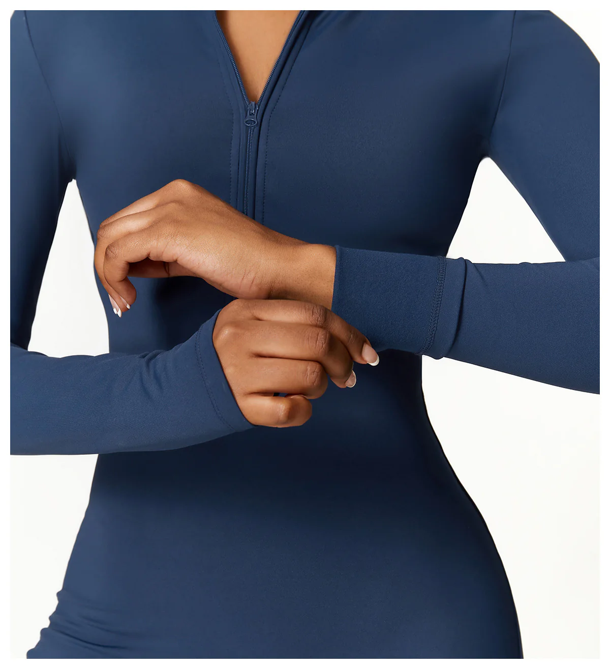 Winter Fleece-lined Yoga Jumpsuit Long Sleeve Warm - Image 3