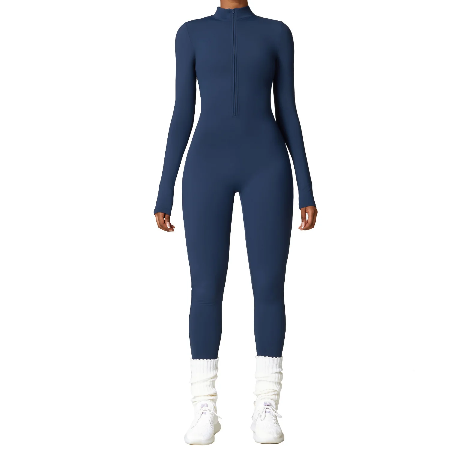 Winter Fleece-lined Yoga Jumpsuit Long Sleeve Warm - Image 7